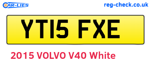 YT15FXE are the vehicle registration plates.