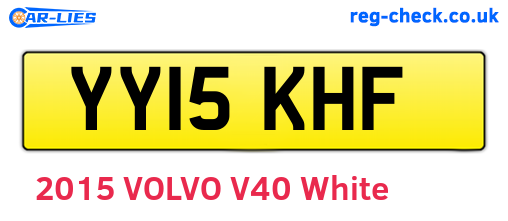 YY15KHF are the vehicle registration plates.