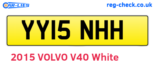 YY15NHH are the vehicle registration plates.