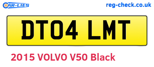 DT04LMT are the vehicle registration plates.