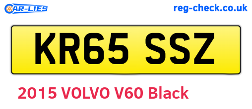 KR65SSZ are the vehicle registration plates.