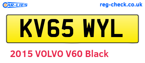 KV65WYL are the vehicle registration plates.