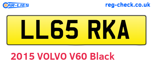 LL65RKA are the vehicle registration plates.