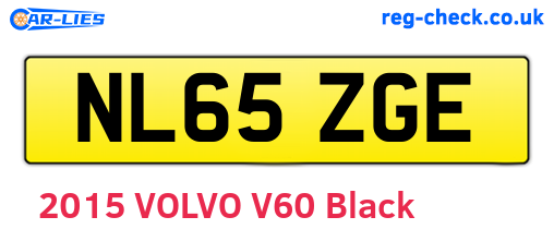 NL65ZGE are the vehicle registration plates.