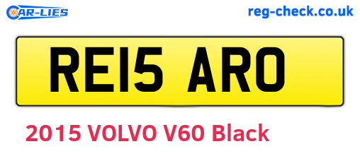 RE15ARO are the vehicle registration plates.