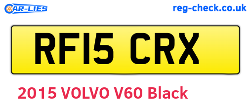 RF15CRX are the vehicle registration plates.