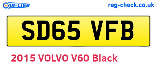 SD65VFB are the vehicle registration plates.