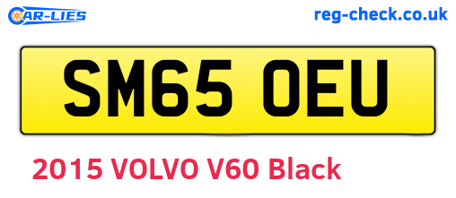 SM65OEU are the vehicle registration plates.