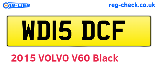 WD15DCF are the vehicle registration plates.