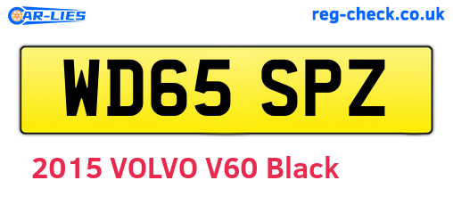WD65SPZ are the vehicle registration plates.