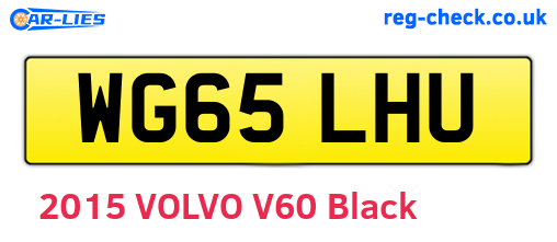 WG65LHU are the vehicle registration plates.