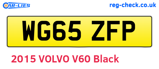 WG65ZFP are the vehicle registration plates.
