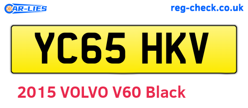 YC65HKV are the vehicle registration plates.