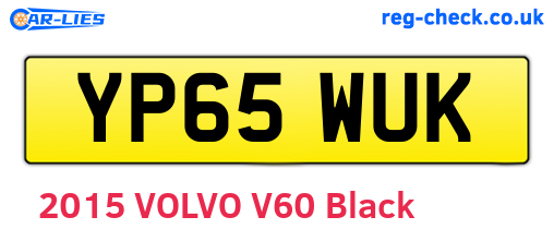 YP65WUK are the vehicle registration plates.