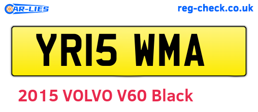 YR15WMA are the vehicle registration plates.