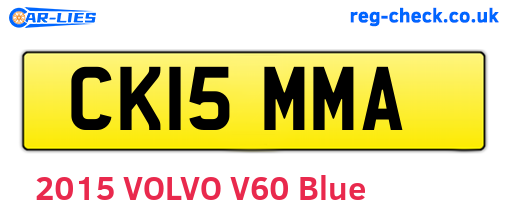 CK15MMA are the vehicle registration plates.