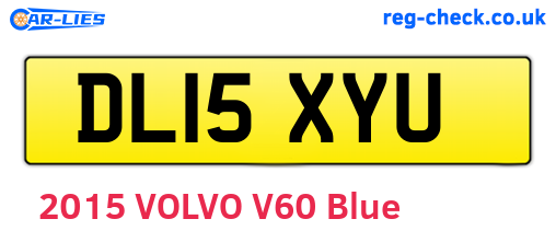 DL15XYU are the vehicle registration plates.