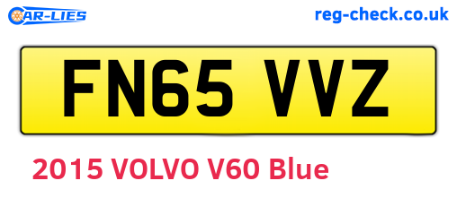 FN65VVZ are the vehicle registration plates.