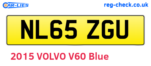 NL65ZGU are the vehicle registration plates.