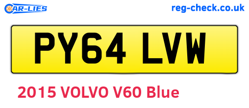 PY64LVW are the vehicle registration plates.