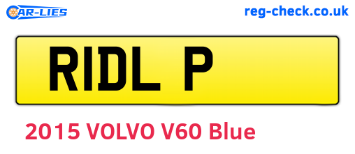 R1DLP are the vehicle registration plates.