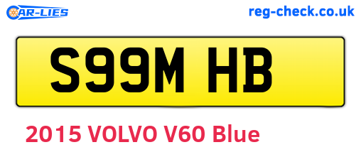 S99MHB are the vehicle registration plates.