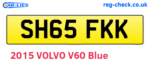 SH65FKK are the vehicle registration plates.