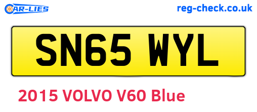 SN65WYL are the vehicle registration plates.