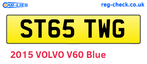 ST65TWG are the vehicle registration plates.