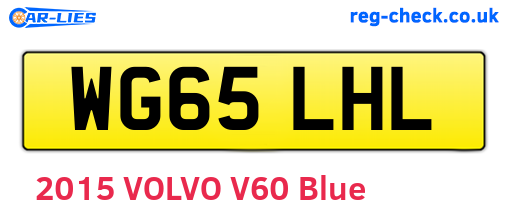 WG65LHL are the vehicle registration plates.