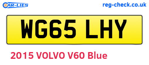 WG65LHY are the vehicle registration plates.