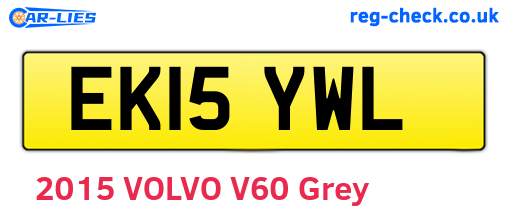 EK15YWL are the vehicle registration plates.
