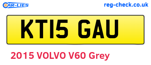 KT15GAU are the vehicle registration plates.