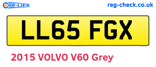 LL65FGX are the vehicle registration plates.