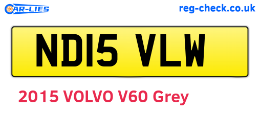 ND15VLW are the vehicle registration plates.