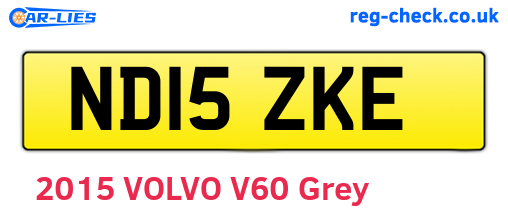 ND15ZKE are the vehicle registration plates.