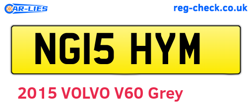 NG15HYM are the vehicle registration plates.