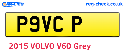 P9VCP are the vehicle registration plates.