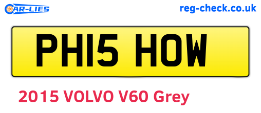 PH15HOW are the vehicle registration plates.
