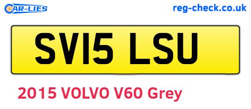 SV15LSU are the vehicle registration plates.