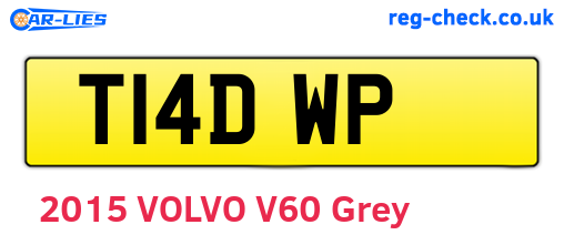 T14DWP are the vehicle registration plates.