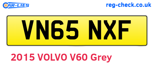 VN65NXF are the vehicle registration plates.