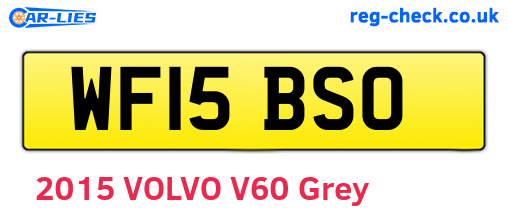 WF15BSO are the vehicle registration plates.