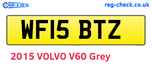 WF15BTZ are the vehicle registration plates.