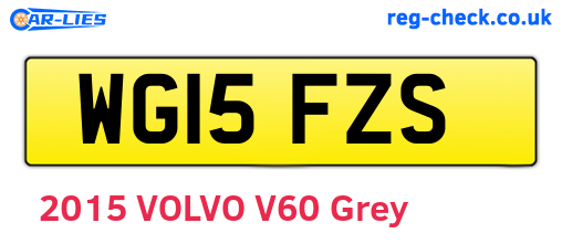 WG15FZS are the vehicle registration plates.