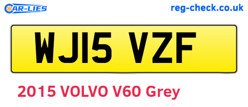 WJ15VZF are the vehicle registration plates.