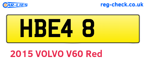 HBE48 are the vehicle registration plates.