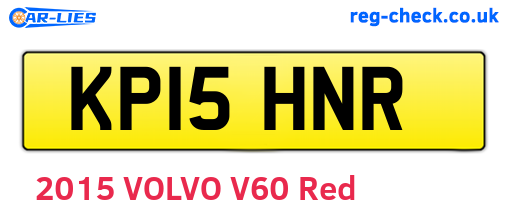 KP15HNR are the vehicle registration plates.