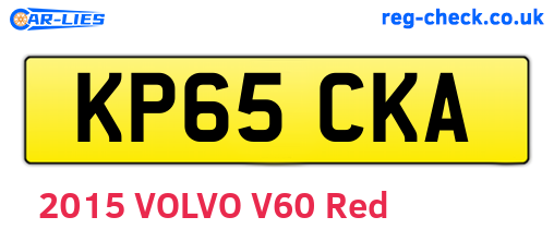 KP65CKA are the vehicle registration plates.