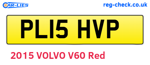 PL15HVP are the vehicle registration plates.